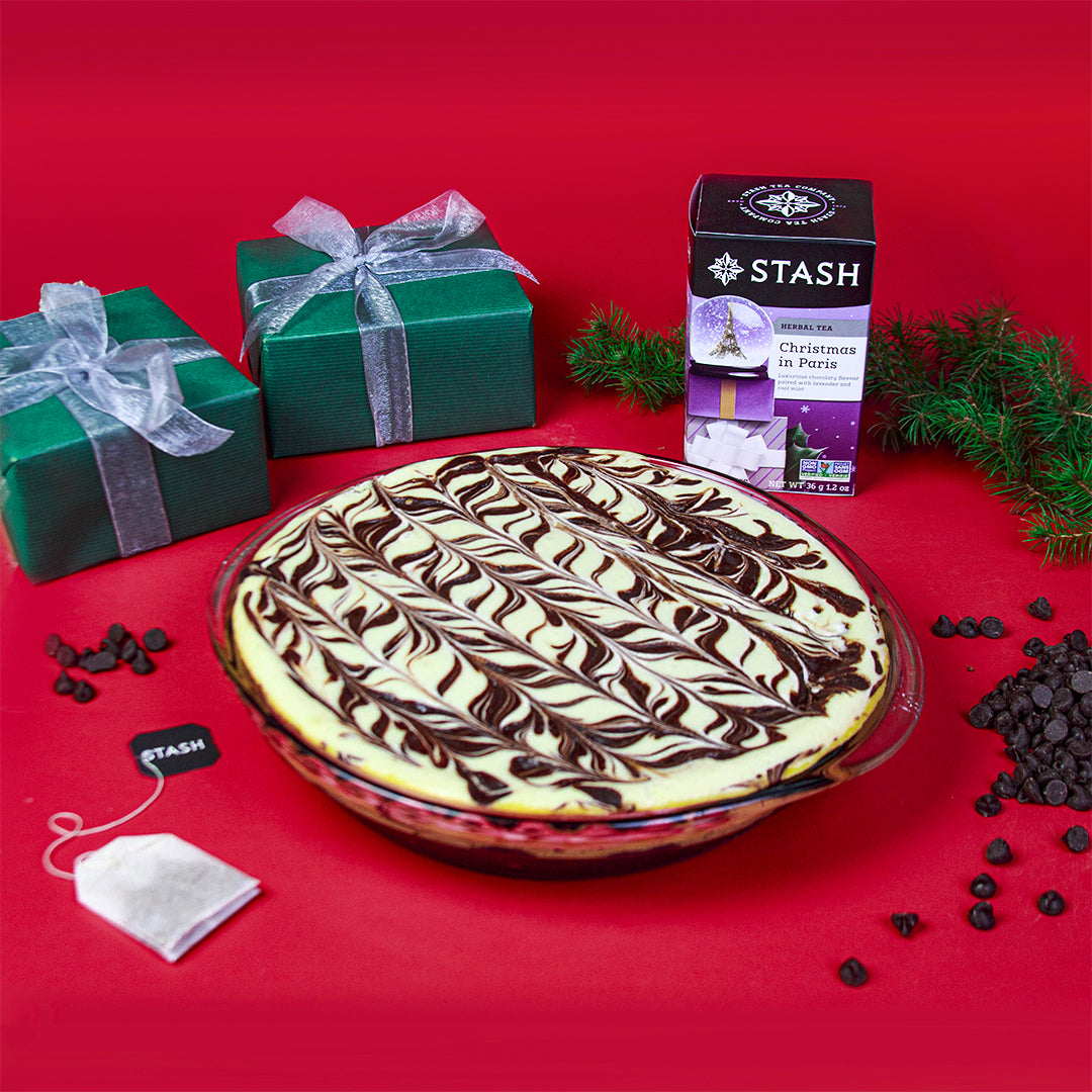 Christmas in Paris Chocolate Swirl Cheesecake Recipe | Stash Tea